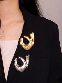 1 chiếc ghim cài áo bằng kim loại thời trang cao cấp "OK", huy hiệu độc đáo dành cho nam và nữ, phụ kiện quần áo trang sức to bản - Nhiều màu - Xem 11