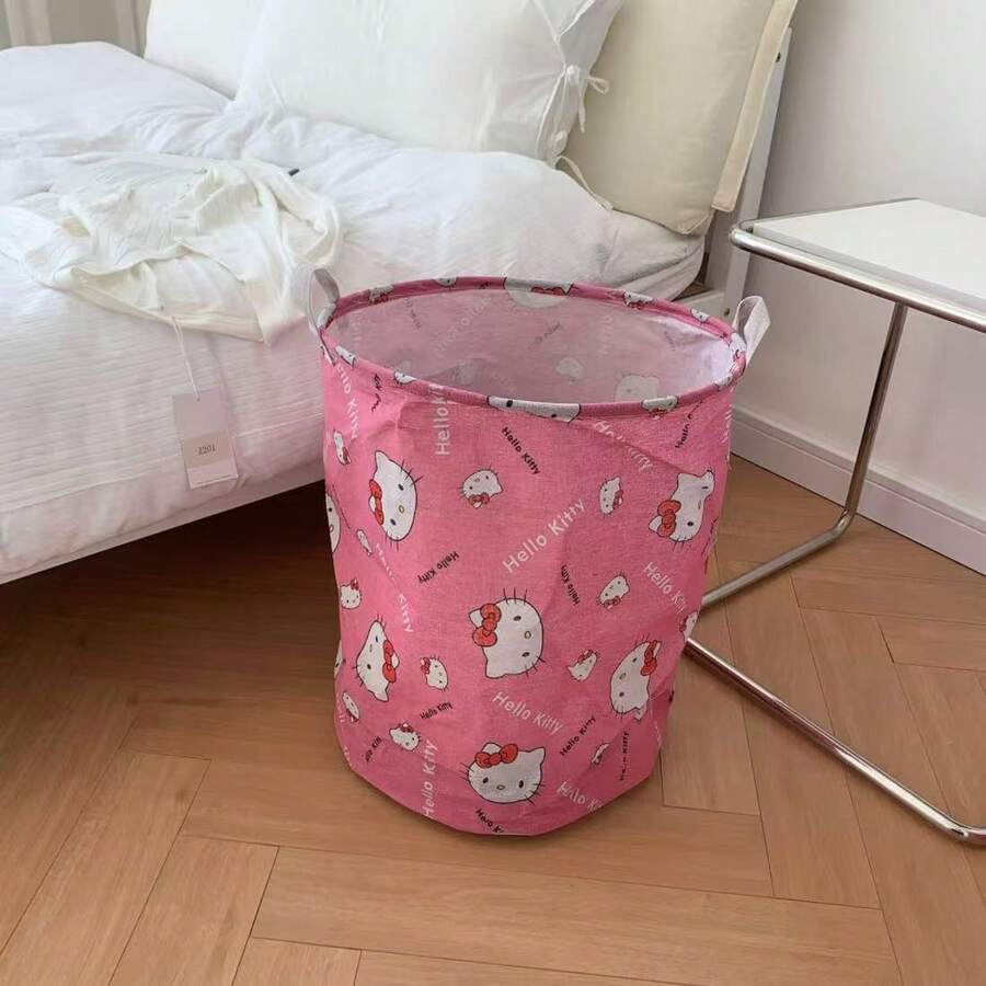 Classic Round Linen Laundry Hamper With Handle Extra Large Capacity classic-round-linen-laundry-hamper-with-handle-extra-large-capacity