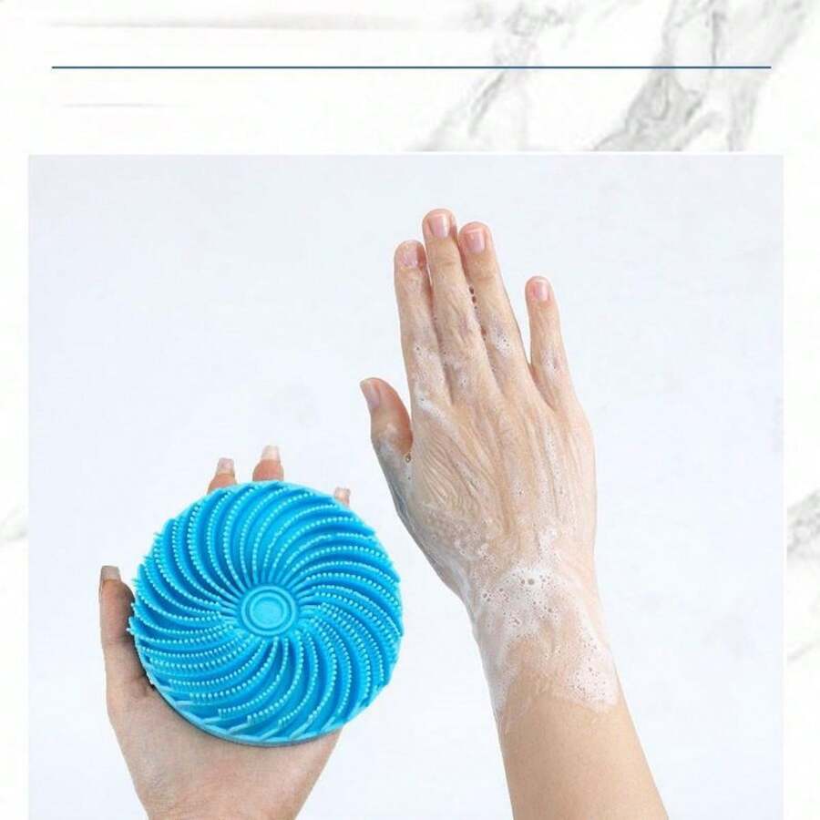 2In1 DualSided Silicone Scrub Brush, Soft Hair Scalp Massager And