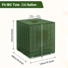 1pc IBC Tote Cover Outdoor Water Tank Protective Cover Garden Sunshade Waterproof 275 Gallon For 1000L IBC Tank Cover,Bag,Organizer,Storage