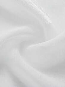 1pc White Feather Curtain With Top Ring Design, Semi-Transparent Sheer Curtain With Feather Embroidery Punch-Hole, Suitable For Bedroom, Living Room/Balcony, Countryside, Ranch Gifts Birthday Graduation