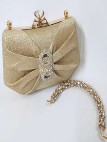 Women's Party Bag Handbag Clutch Evening Event - 香檳色 - 查看 4