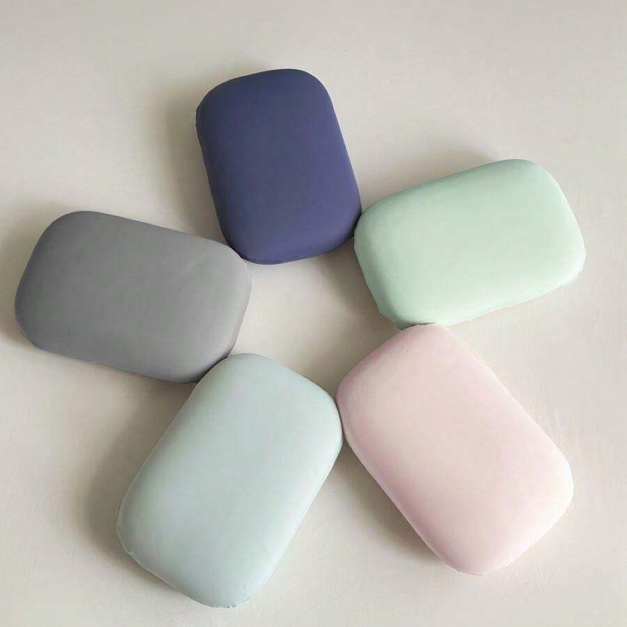 1pc AllSeason Cooling Mini Travel Pillow, Memory Foam Neck Support