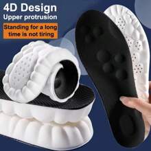 High Elasticity Latex Sport Insoles Soft Shoe Padss Breathable Deodorant Shock Absorption Cushion, For Women Shoes, Men Sneakers, Winter Shoes