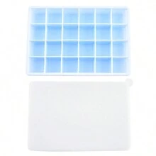 1 个冰块托盘，硅胶冰模，大容量，带盖，方形，易取出，方便制冰机，密封包装，配件，厨房小工具 - 彩色 - 查看 12