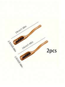 2 Muỗng/Xẻng trà bằng tre dùng cho nghi lễ trà đạo, Dụng cụ pha trà cỡ nhỏ - Màu be - Xem 4