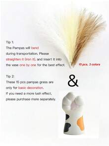 树脂猫爪花瓶，适合餐厅、客厅、阳台、咖啡厅、卧室、书房、节日、生日派对 - 彩色 - 查看 12