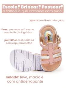 FZ Ferenzo Children's Sandals Kids Girls Girls Walking School Playing Light Soft Comfort - 乾枯玫瑰色 - 查看 2