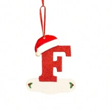 1 pieza Adorno colgante en forma de letra del abecedario A-Z para árbol de Navidad, 26 letras para decoración del hogar de Navidad y Año Nuevo, ornamento DIY de acrílico - Multicolor - Ver 31