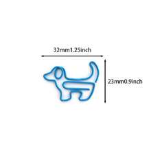 20 件装金属狗形回形针（7 种颜色）-耐用金属办公用品 - 彩色 - 查看 4