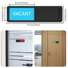 STLEKAN Letrero de ocupado/desocupado para oficina, señal de ocupado para puerta de baño, letrero de privacidad para baño doméstico y sala de conferencias, señal de ocupado/desocupado para restaurante y hotel - Multicolor - Ver 2