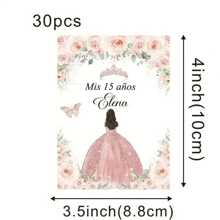 Personalized 15 Years Bottle Stickers - Matte Crown Design For Birthday Celebrations-30pcs Her, Friends - Multicolor - View 8