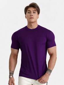 Men T-Shirts - 紫羅蘭色 - 查看 5