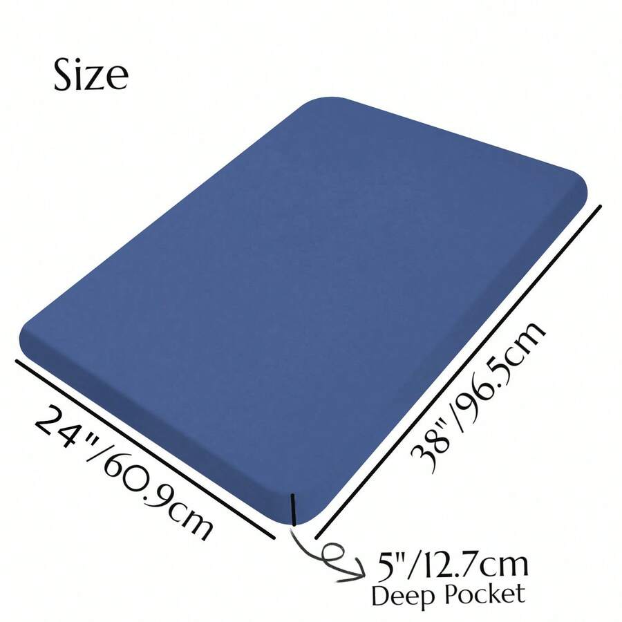 2PCS/Set Mini Crib Fitted Sheets Soft Knit Microfiber Mini Crib Sheets