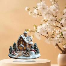 1pc Nhà & Ông già Noel Acrylic Trang trí, Đồ trang trí để bàn Thích hợp cho Phòng khách & Phòng ngủ, Quà tặng ngày lễ - Nhiều màu - Xem 7