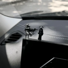 3 件复古剑客装饰，中国风武术武士装饰，适用于汽车中控台/仪表板/桌面 - 彩色 - 查看 6