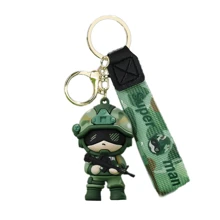 1pc Military Special Forces Cartoon Figure Keychain, Suitable For Bag Decoration, Gift For Friends - Multicolor - View 5