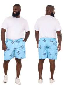 Kit 3 Shorts Plus Size Men Tactel G1 G2 G3 Large Size - 黃色 - 查看 5