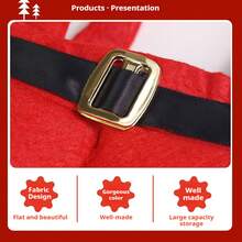 1 túi quà Giáng sinh hình quần, túi tote, túi đựng chai rượu, túi đựng kẹo hình quần Giáng sinh, túi đựng Cola, thích hợp sử dụng cho Giáng sinh - Nhiều màu - Xem 7