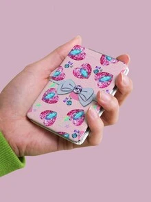 1 件经典千禧年 Y2K 系列便携式可折叠轻便超薄便捷优质不锈钢镀面亮银纳米电镀边缘细节精致化妆镜适合所有场景和人群，折叠方形小巧 - 彩色 - 查看 6