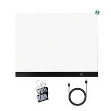 1 pezzo Tavoletta luminosa a LED per pittura a diamanti, A3/A4/A5 Tavolo luminoso per disegno e tracciatura, Lightbox fai-da-te, Tavolo luminoso per giochi e apprendimento, Regalo per feste e compleanni, Alimentazione USB, 3 livelli di luminosità, protezione per gli occhi, 3 colori e 3 formati, adatta per pittura a diamanti, disegno, cartoni animati, pittura ad olio, schizzi, pittura con sabbia