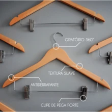 100 Luxury Noble Ivory Wooden Hangers Wholesale - 木頭 - 查看 3
