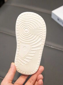 1 pereche de cizme de zăpadă pentru copii înalte și groase, cu talpă groasă, cu talpă moale, calde, la modă și versatile - Negru - Vizualizare 9