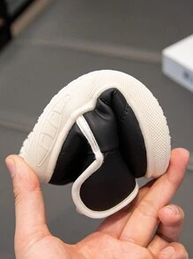 1 pereche de cizme de zăpadă pentru copii înalte și groase, cu talpă groasă, cu talpă moale, calde, la modă și versatile - Negru - Vizualizare 10