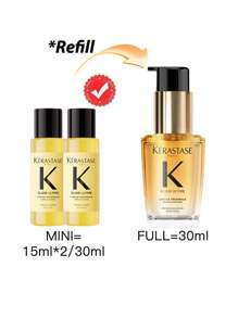 Kérastase Kerastase[Mini][Rifill]L'Huile Originale CameLia Sauvage 多功能美容油 15ml*2/30ml | 保湿油精华，抚平毛躁，增添光泽 | 含有野生山茶花 | 强化并提供热保护 | 所有发质 - NEW 15ml*2 - 查看 2