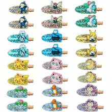 pocket monsters Two Pieces Set Of Pokemon Hair Clips With A Straight Clip And Edge Clip, Suitable For Makeup, Outdoor, And Home Use Claw Clips Hair Claws Hair Barrettes, School Stuff - CSO0742 - View 17