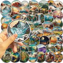 54PCS Nhãn dán phong cảnh ngoài trời Nhãn dán vinyl Sổ lưu niệm, Nhật ký, Máy tính xách tay, Cản, Ván trượt, Bình nước, Máy tính, Điện thoại, Phim hoạt hình, Mũ bảo hiểm, Nhãn dán ô tô - Nhiều màu - Xem 6
