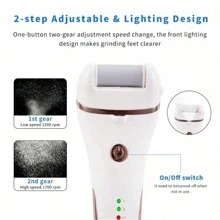 Electric Callus Remover Machine Feet Removes Calluses And Foot Grinder Portable Rechargeable Electronic Foot Exfoliator - White - View 3