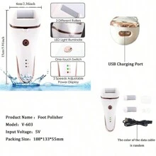 Electric Callus Remover Machine Feet Removes Calluses And Foot Grinder Portable Rechargeable Electronic Foot Exfoliator - White - View 8