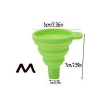 1 pieza Embudo de silicona, retráctil y plegable de gran tamaño portátil, boca ancha para verter aceite, 3 opciones de tamaño - Multicolor - Ver 5