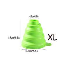1 pieza Embudo de silicona, retráctil y plegable de gran tamaño portátil, boca ancha para verter aceite, 3 opciones de tamaño - Multicolor - Ver 7