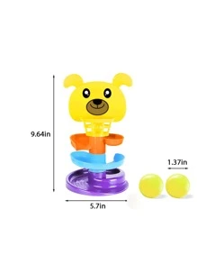 升级版加厚儿童坡道篮球轨道玩具，3 层、6 层、8 层可选，投篮轨道球塔，旋转趣味玩具，适合爬行和抓握练习，婴幼儿智能滚球玩具，儿童生日/节日礼物 [颜色随机] - 彩色 - 查看 15