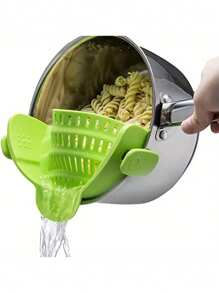 Colador ajustable de silicona para ollas y pastas - Colador de cocina con clip para una preparación de alimentos fácil - Multicolor - Ver 13