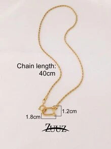 1 chiếc dây chuyền thép không gỉ mạ vàng 18K, dây chuyền vàng, quà tặng trang sức cho nữ - vòng cổ - Xem 3