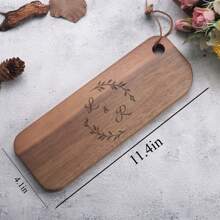 1 件个性化切菜板、婚礼礼物、乔迁礼物、熟食板、家居礼物、婚礼新娘送礼会礼物、母亲厨房礼物、独特的圣诞礼物、朋友厨房和餐厅礼物、带有天然花环设计的雕刻切菜板，适合乔迁或周年纪念礼物销售 - 木質色 - 查看 3