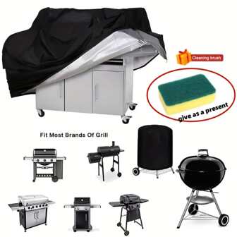 BBQ-hoes voor buiten, stofdicht, waterdicht, Weber Heavy Duty grillhoes, regenbestendige, ronde barbecuehoes voor buiten, voor school, kantoor, huishouden, reizen, tas, organizer en opslag