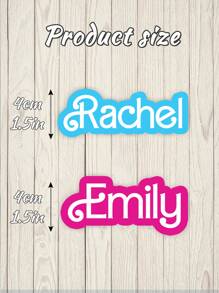 Personalized Custom Name Stickers, Customized Name Stickers, Handheld Stickers, Custom Name Labels, Customized Text Stickers, Vintage Stickers, Water Bottle Stickers, Laptop Stickers, Colorful Stickers Suitable For Birthday, Children's Day, Father's Day, School Graduation, Office, Birthday Gifts, Mother's Day, Father's Day, Weddings, Home Decor, Kitchen Labels, Office, Cafe - The Best Designed Label Stickers