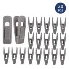 10pcs /20pcs Velvet Hangers Clips, Pants Hangers Velvet Clips, Strong Finger Clips Perfect For Thin Velvet Hangers