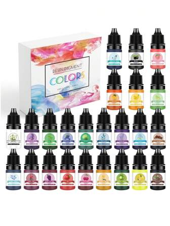 10/24/30 色 5ML 浓缩 2 号水晶环氧树脂染料，DIY 着色剂