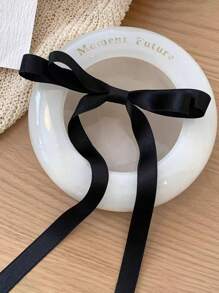 3件套女士时尚优雅休闲街头风24厘米/9.45英寸蝴蝶结长发夹，适合日常、节日、派对佩戴，黑色/米色/驼色爪夹发卡，适合上学、大学、学院风，蝴蝶结，可爱，发饰 - 彩色 - 查看 4