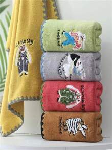 珊瑚绒毛巾，吸水，不褪色，不含荧光，镶边设计，柔软亲肤