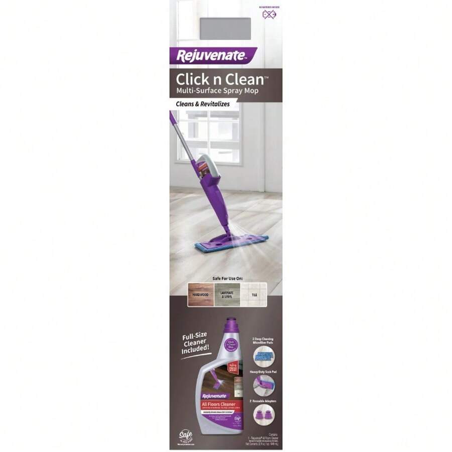 Rejuvenate Click N Clean MultiSurface Spray Mop System, Floor Cleaner