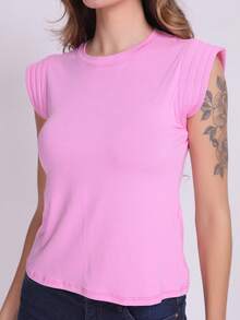 Steve Store Women's Fashion Cotton Blouse Summer - 粉色 - 查看 6