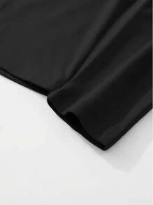 1Set Women's Black High Neck Thermal Lingerie Set Fashion Design Fitted Cold-Resistant Warm Wear Comfortable Stretch Autumn And Winter Gifts