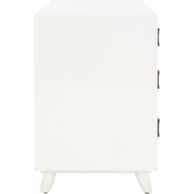 Home Collection Blaize Black 3-Drawer Nightstand Dresser Chest - 白色/黑色 - 查看 4