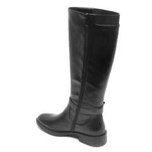 Women's Black Buckle Riding Boots - Chic And Timeless Look - Black - View 4